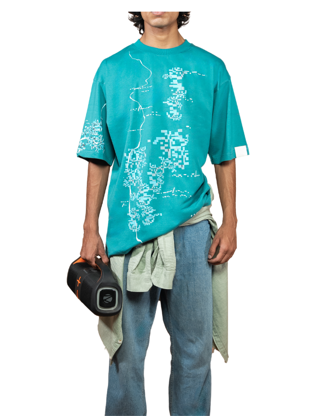 Green Fragment Line T-shirt
