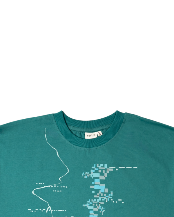 Green Fragment Line T-shirt